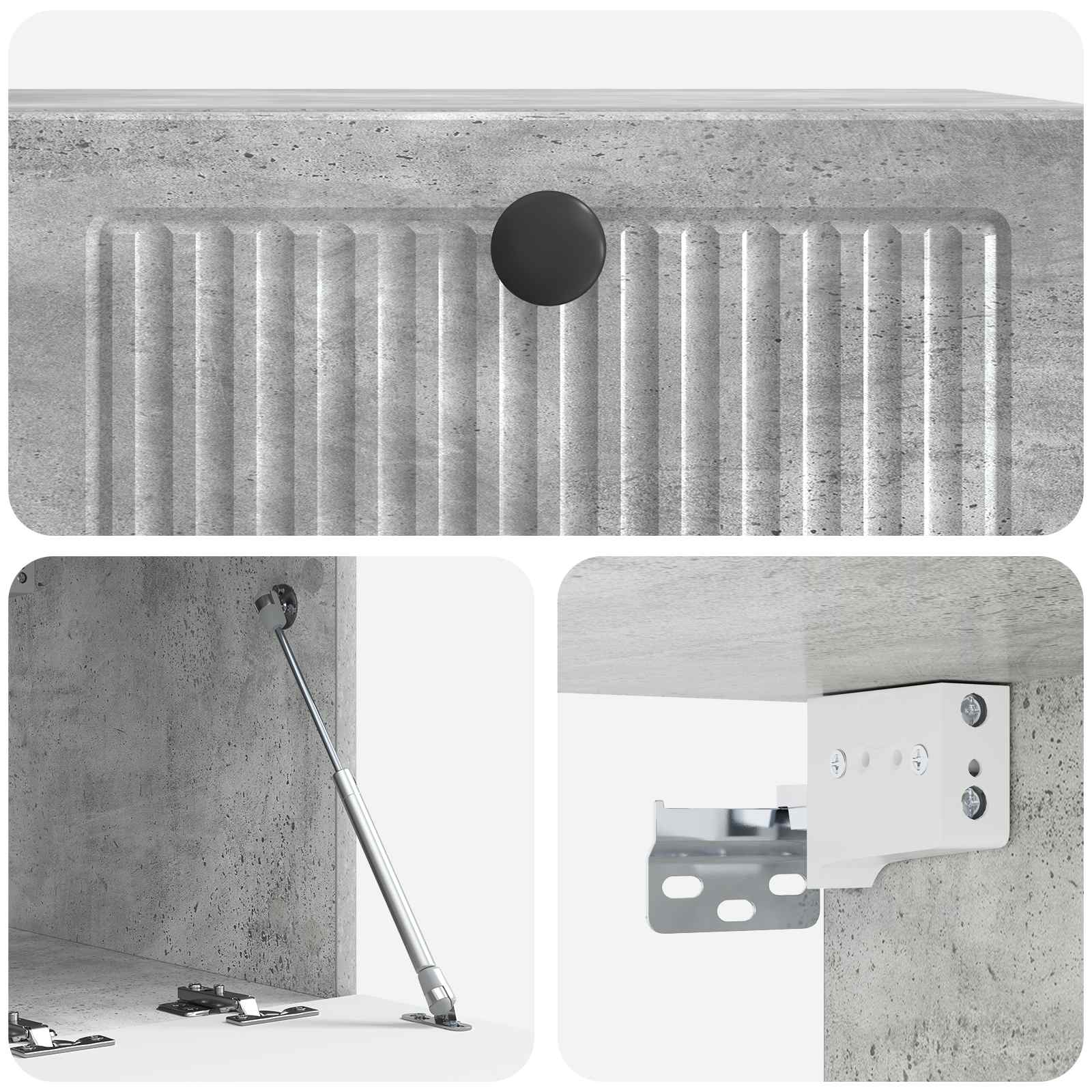 TV ormar za zid Zidne Betonska siva 59,5 x 41 x 30 cm