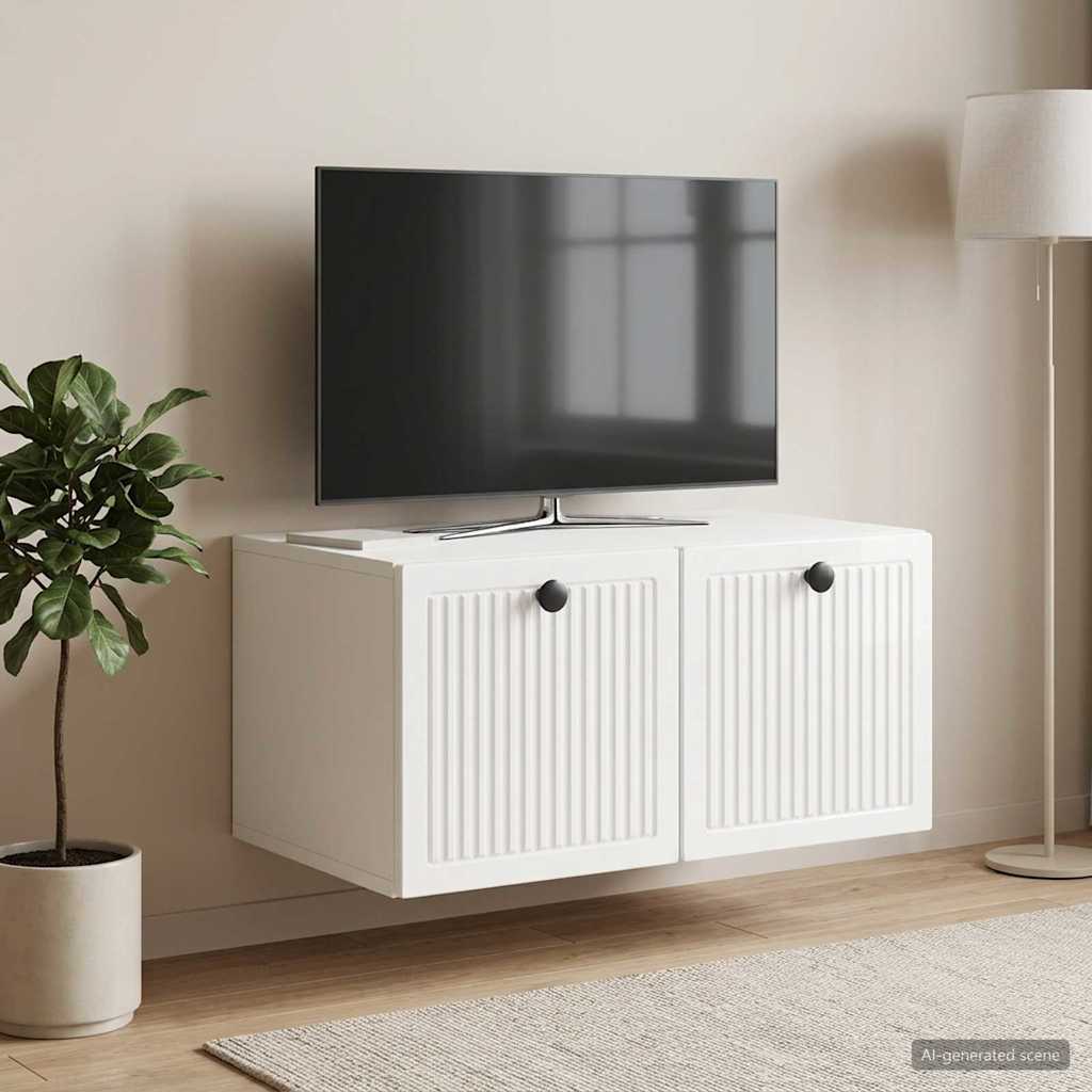 TV ormar za zid Zidne Bijela visokog sjaja 59,5 x 41 x 30 cm