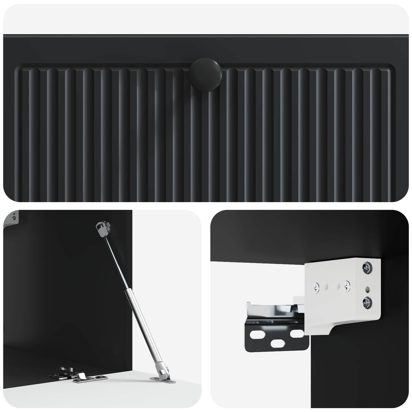 TV ormar za zid Zidne Crna 78,5 x 41 x 30 cm Konstruirano drvo