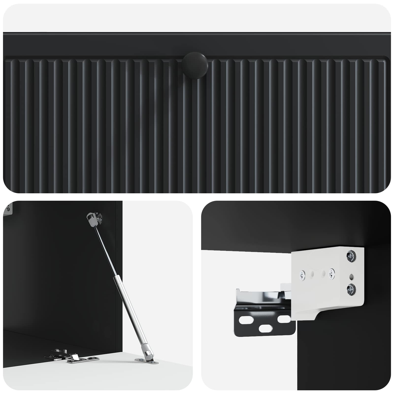 TV ormar za zid Zidne Crna 98 x 41 x 30 cm Konstruirano drvo