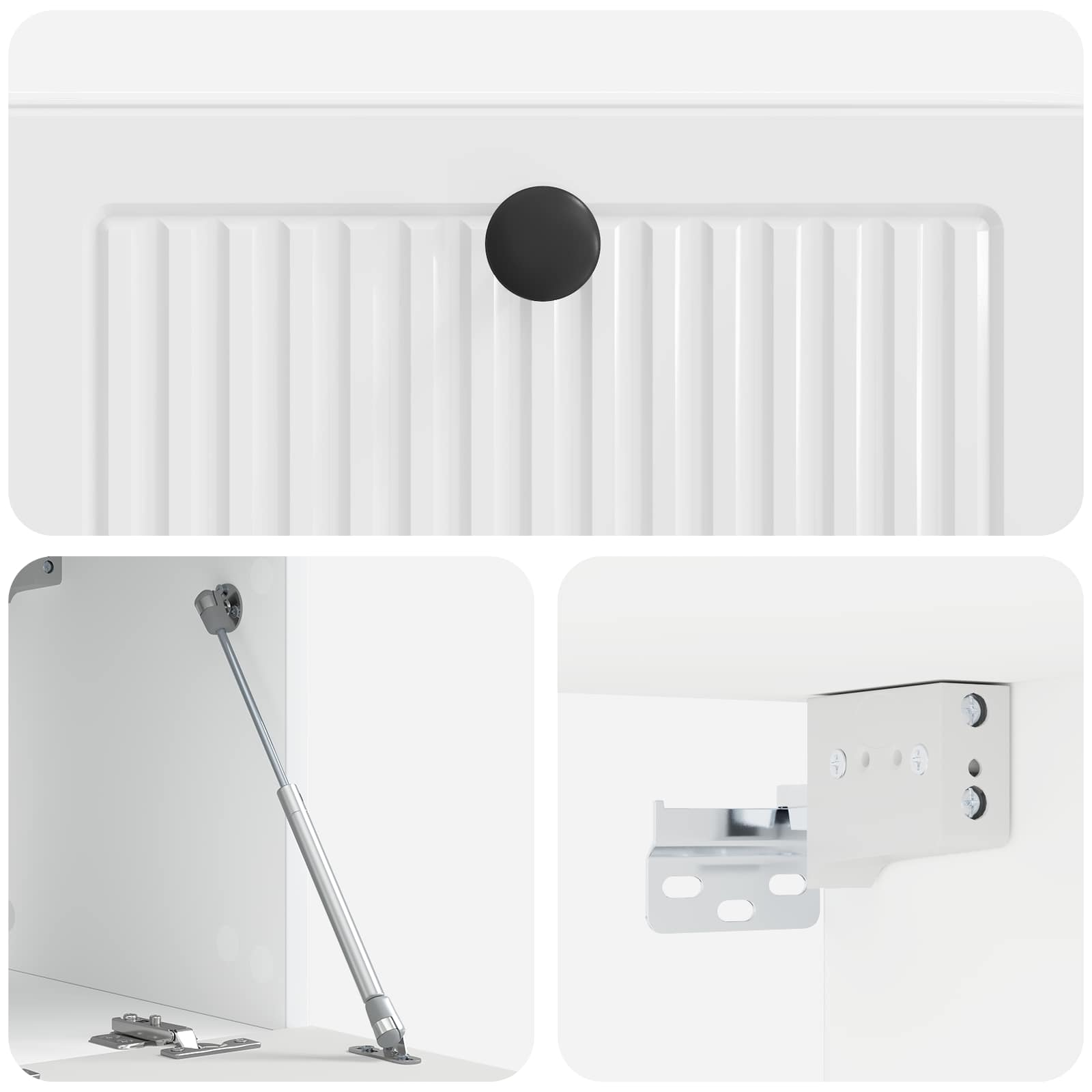 TV ormar za zid Zidne Bijela visokog sjaja 59,5 x 31 x 30 cm