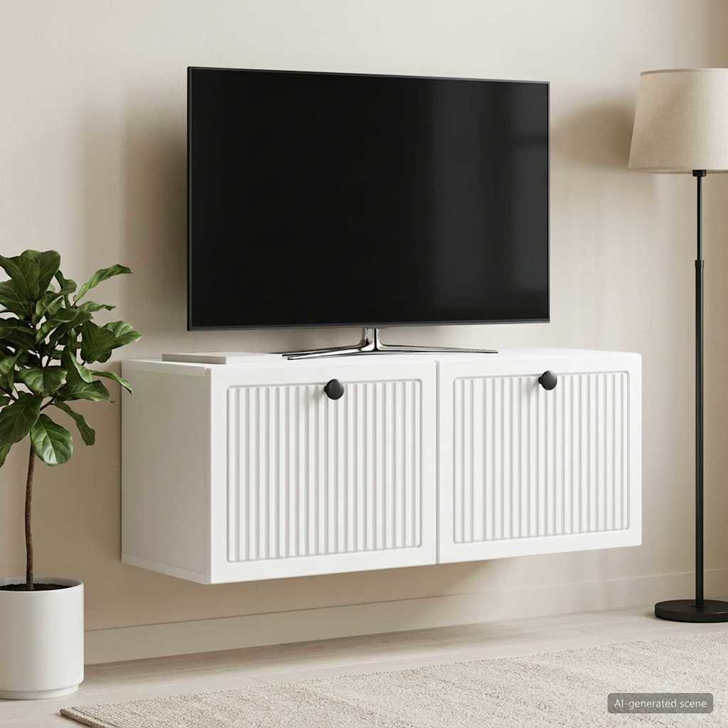 TV ormar za zid Bijela 78,5 x 31 x 30 cm Konstruirano drvo