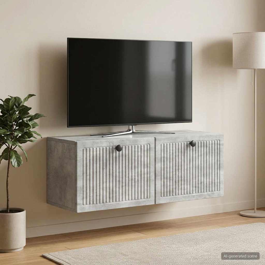 TV ormar za zid Zidne Betonska siva 78,5 x 31 x 30 cm