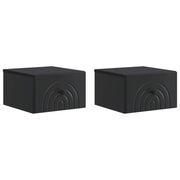 Noćni ormarić za montažu na zid 2 pcs Crna 33 x 34,5 x 20 cm