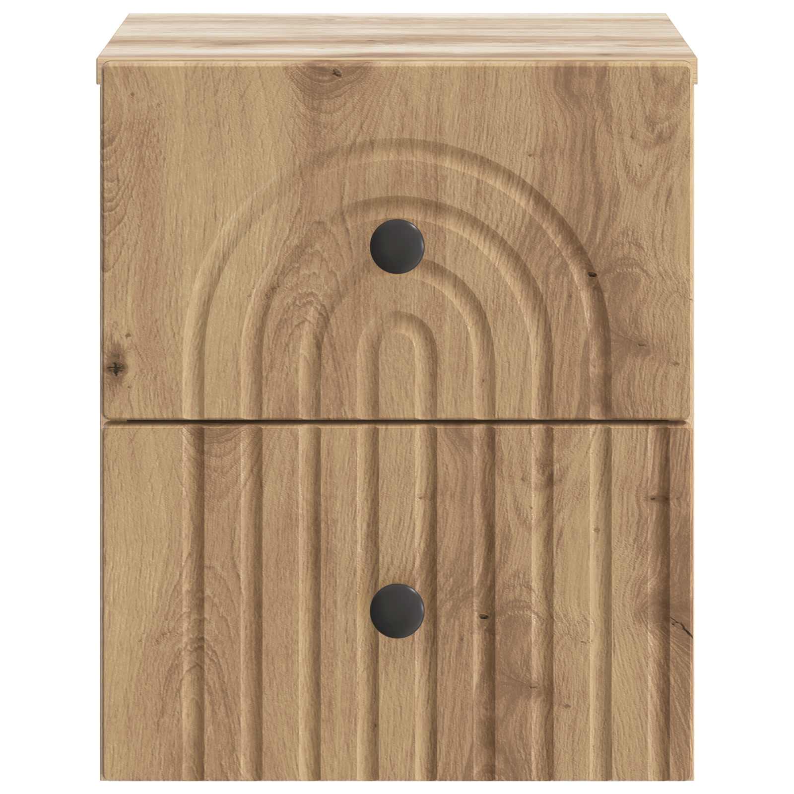 Noćni ormarić za montažu na zid s ladicama 2 pcs Hrast artisan