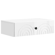 Stolna montirana na zid Bijela visokog sjaja 59 x 34,5 x 17 cm