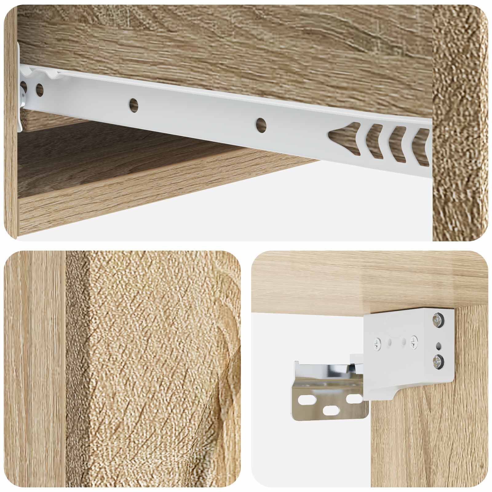 Stolna montirana na zid Hrast sonoma 87,5 x 34,5 x 17 cm