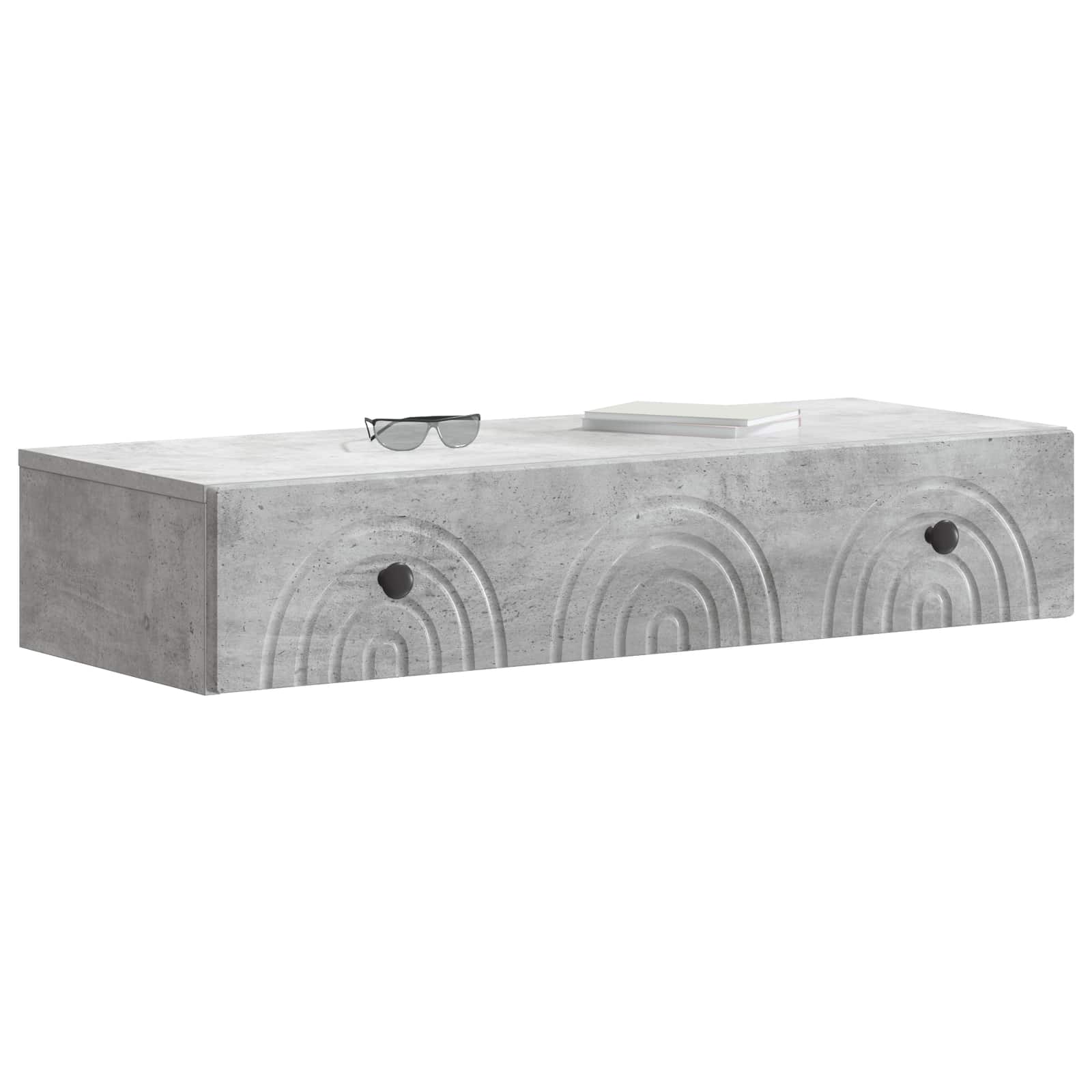 Stolna montirana na zid Betonska siva 87,5 x 34,5 x 17 cm