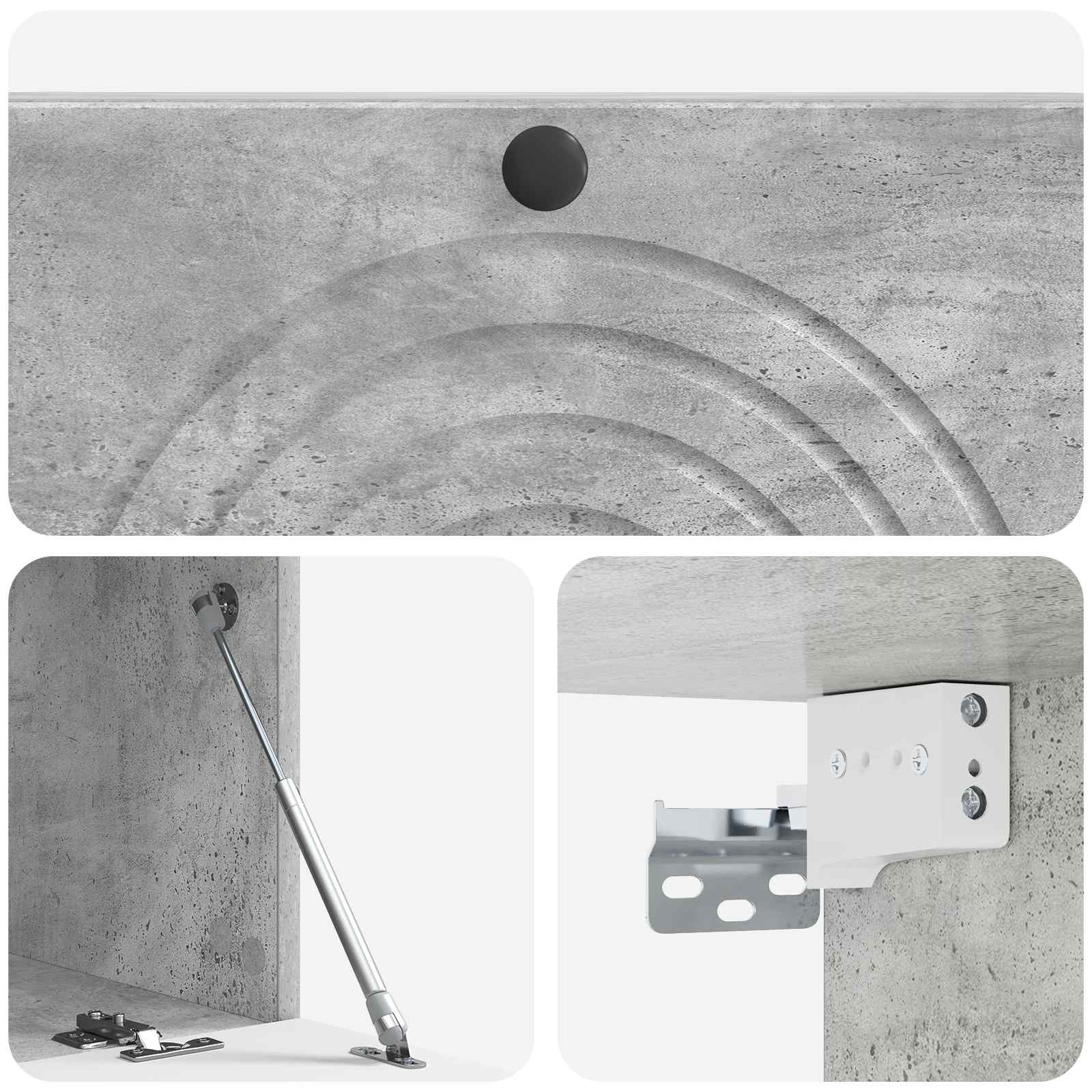 TV ormar za zid Betonska siva 99 x 41 x 30 cm Konstruirano drvo