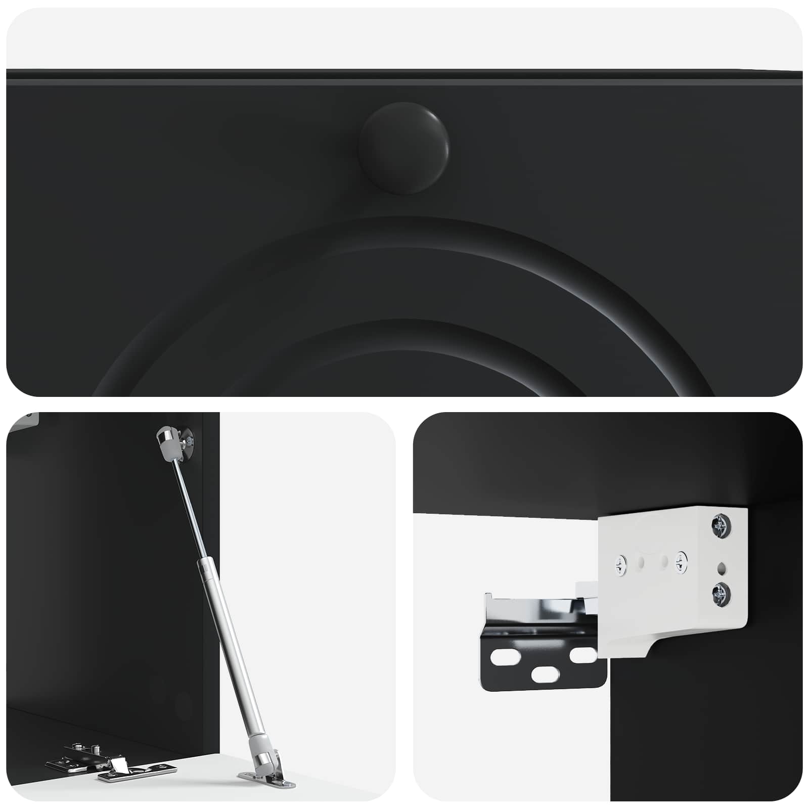 TV ormar za zid Zidne Crna 59,5 x 31 x 30 cm Konstruirano drvo