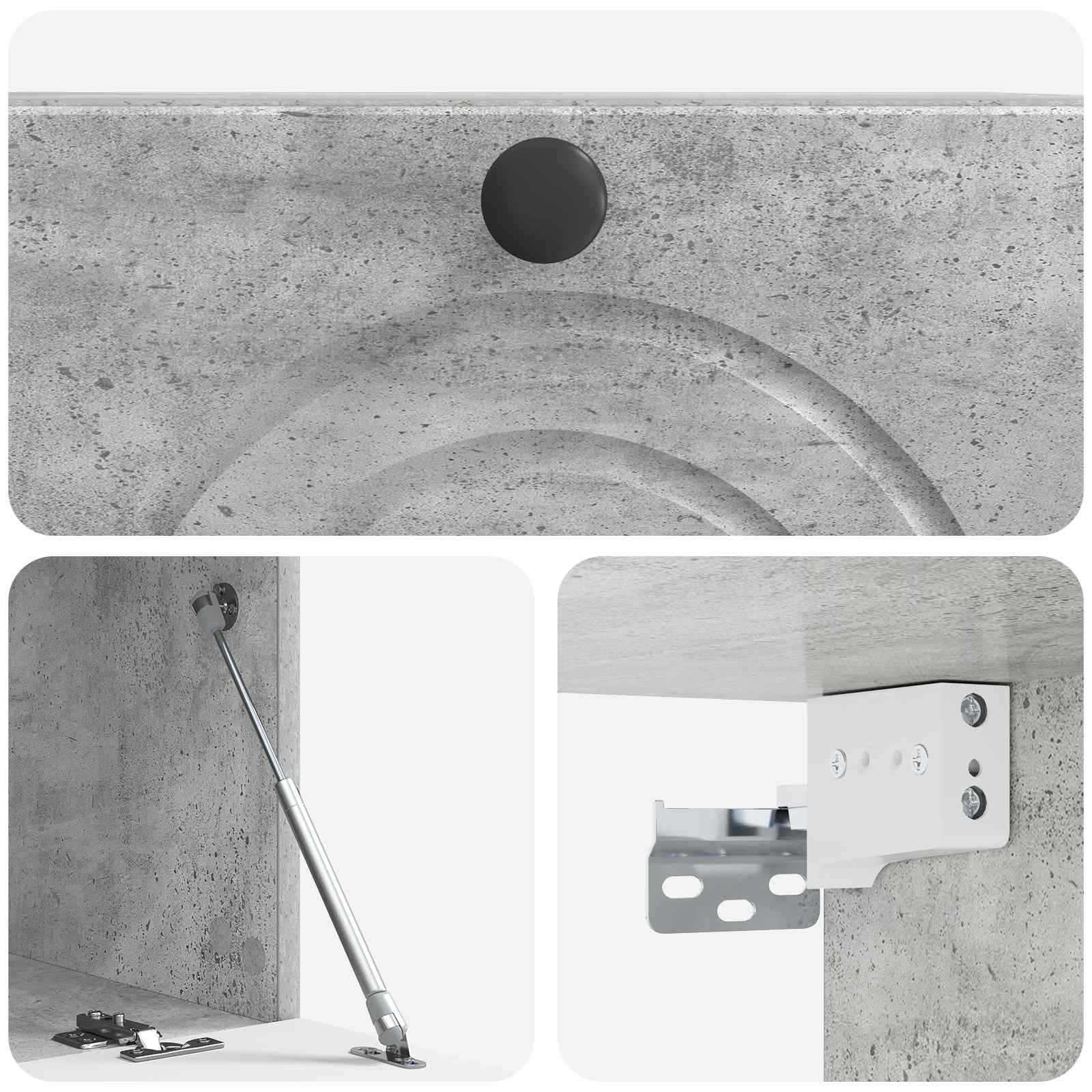 TV ormar za zid Zidne Betonska siva 59,5 x 31 x 30 cm