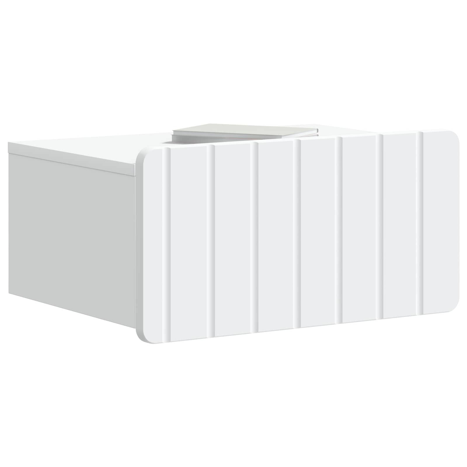 Noćni ormarić za montažu na zid 2 pcs Bijela 49 x 34,5 x 24 cm