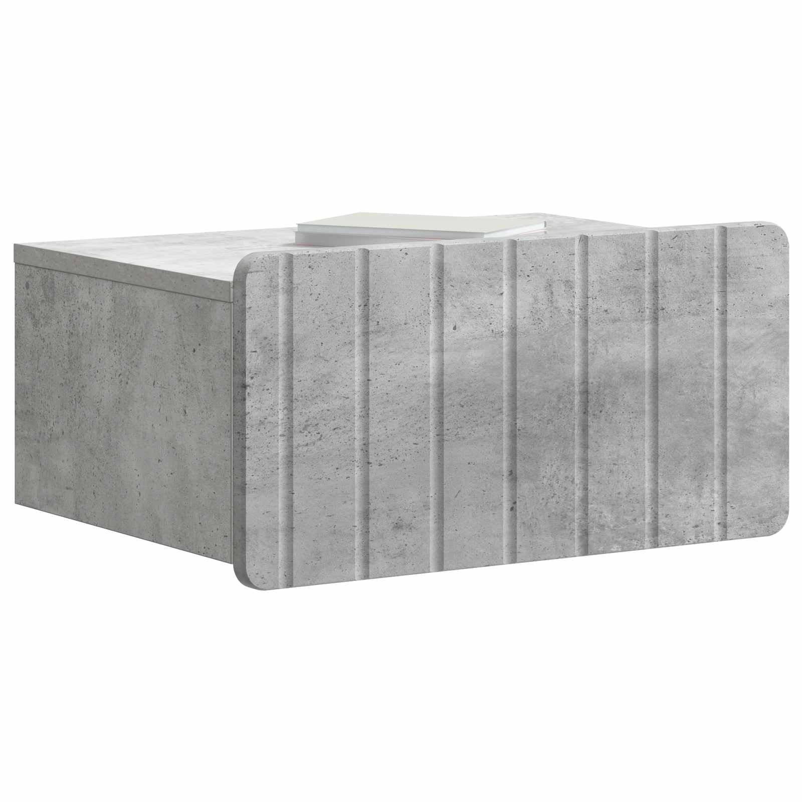 Noćni ormarić za montažu na zid s ladicama 2 pcs Betonska siva
