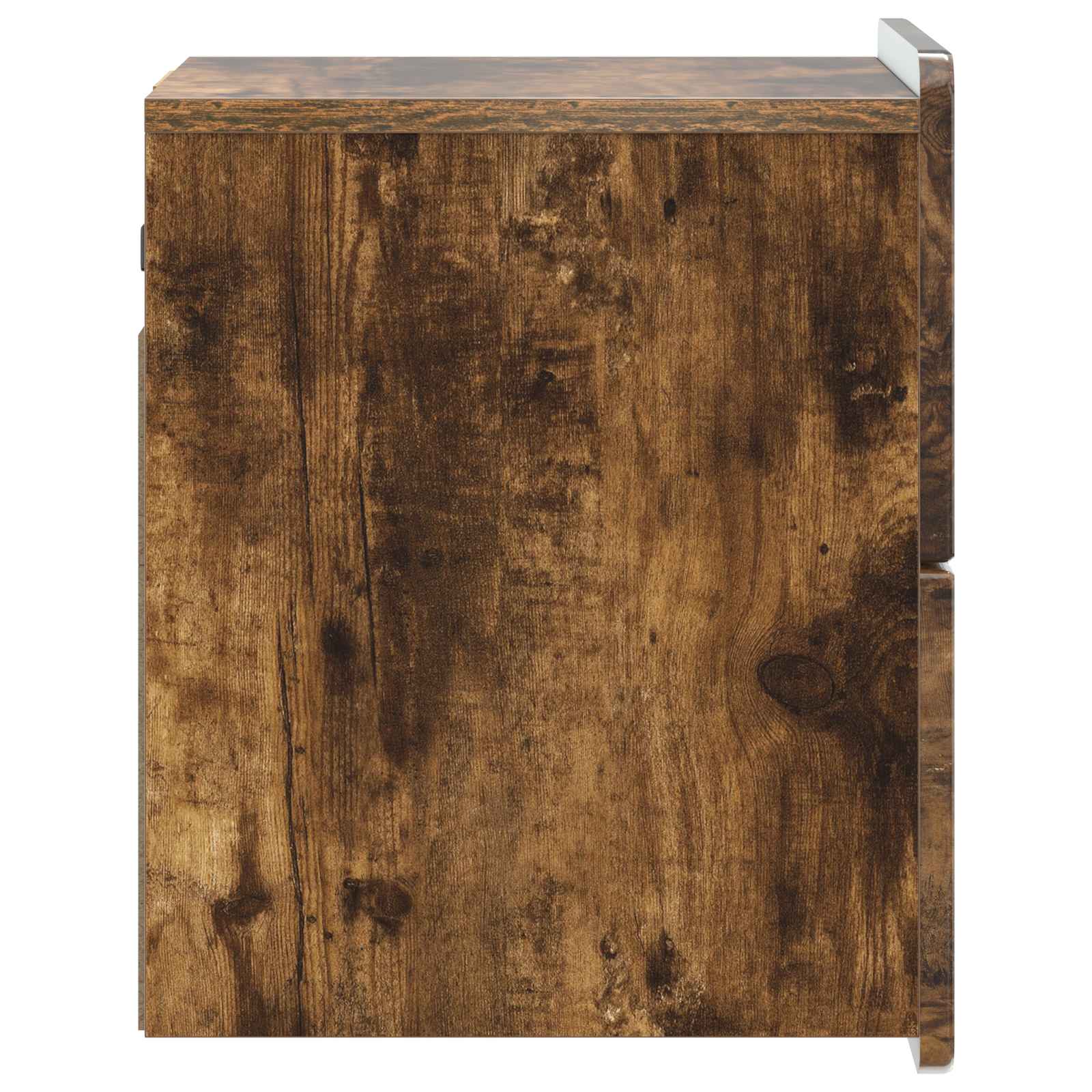 Noćni ormarić za montažu na zid s ladicama 2 pcs Dimljeni hrast