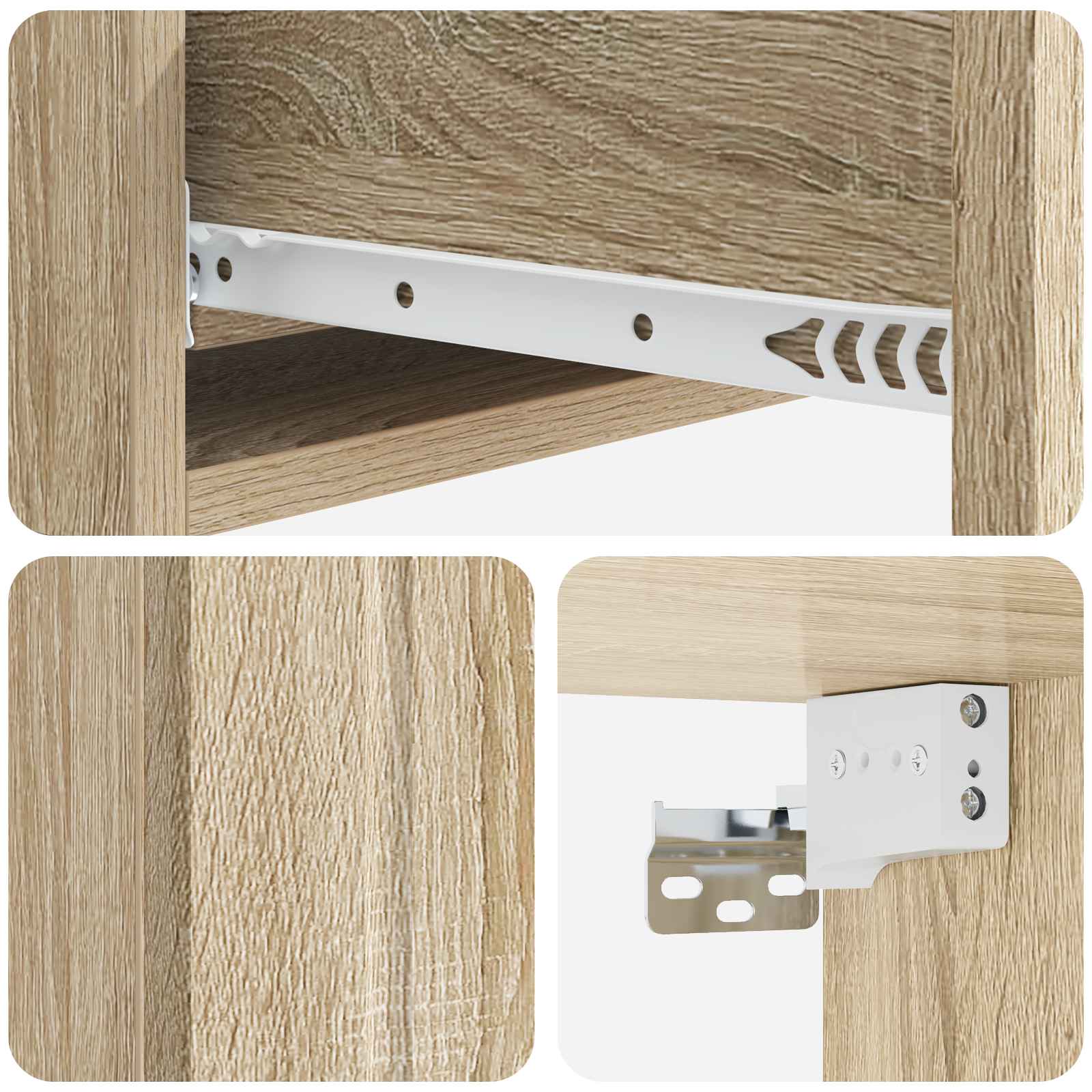 Stolna montirana na zid Hrast sonoma 87,5 x 34,5 x 17 cm