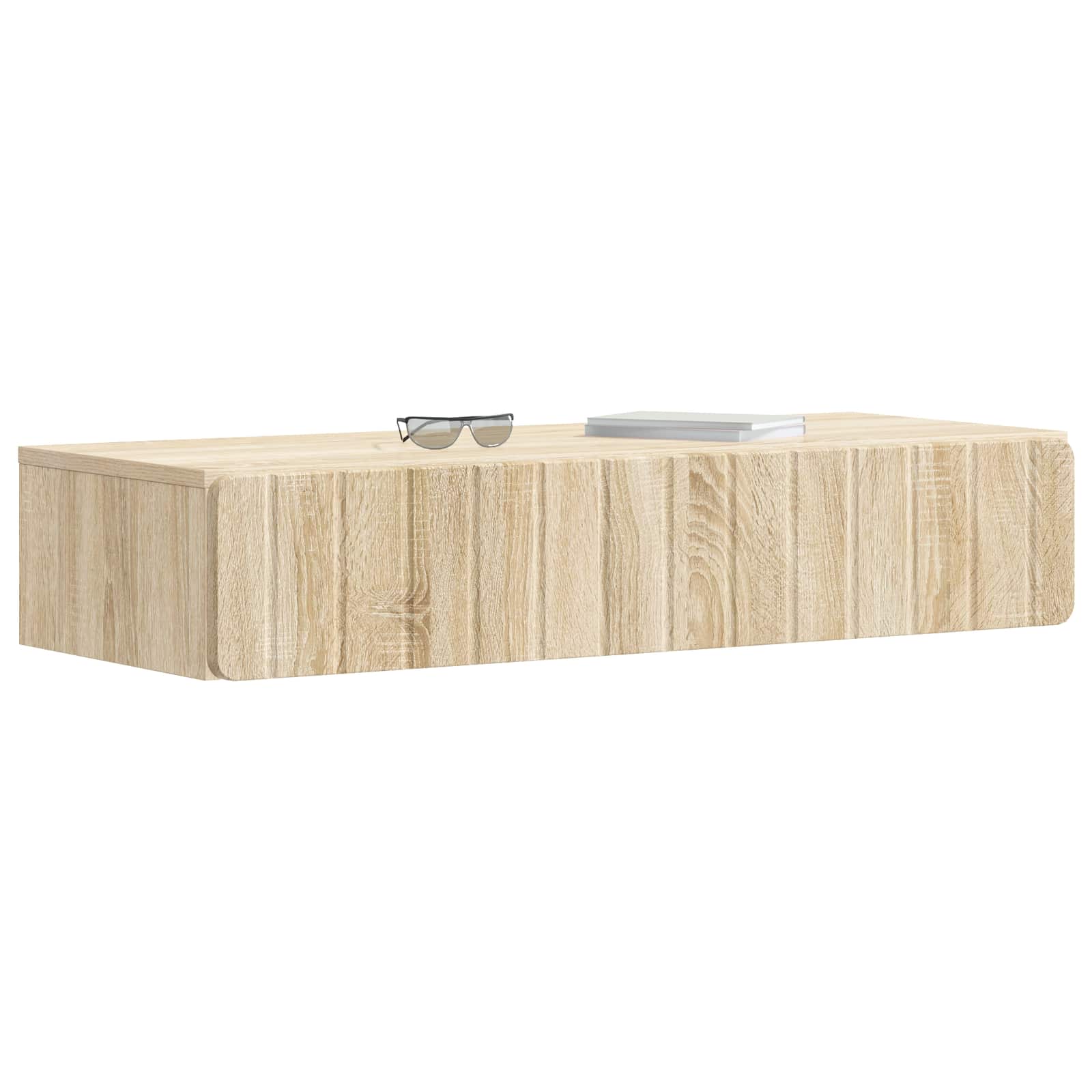 Stolna montirana na zid Hrast sonoma 87,5 x 34,5 x 17 cm