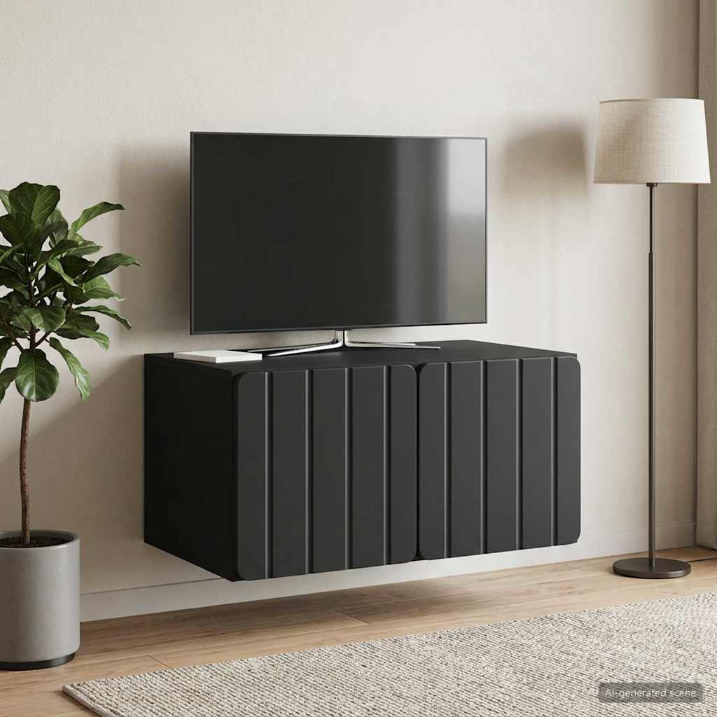 TV ormar za zid 59,5 x 41 x 30 cm Crna Konstruirano drvo
