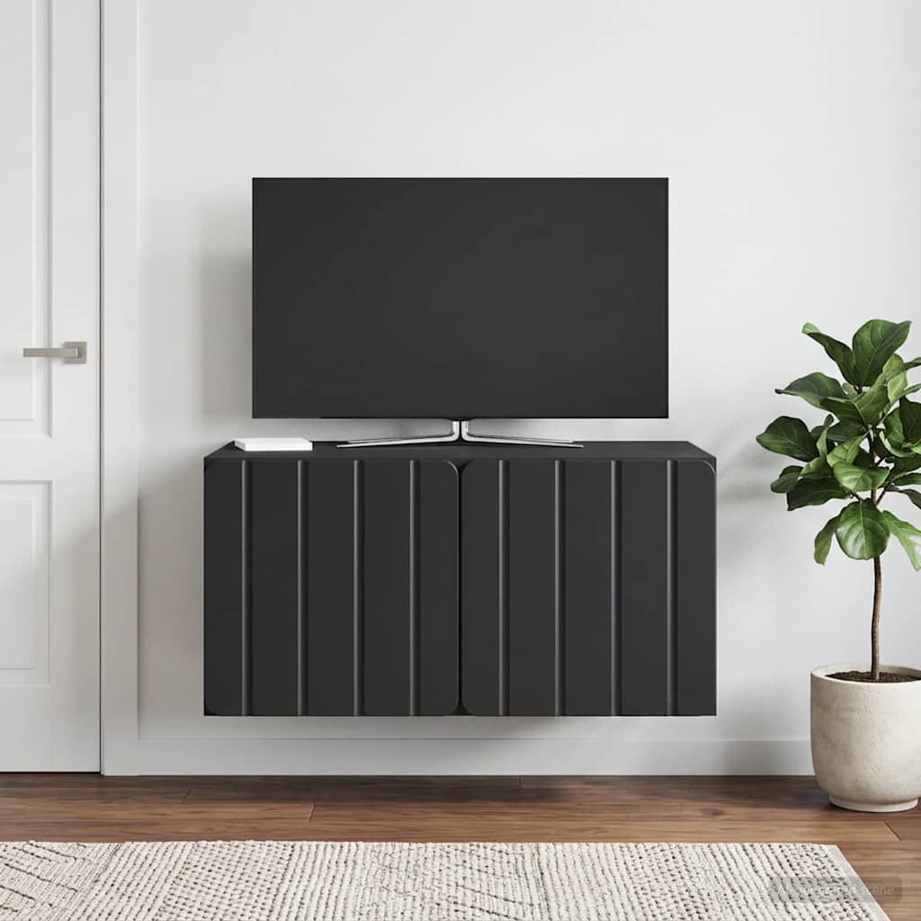 TV ormar za zid 59,5 x 41 x 30 cm Crna Konstruirano drvo