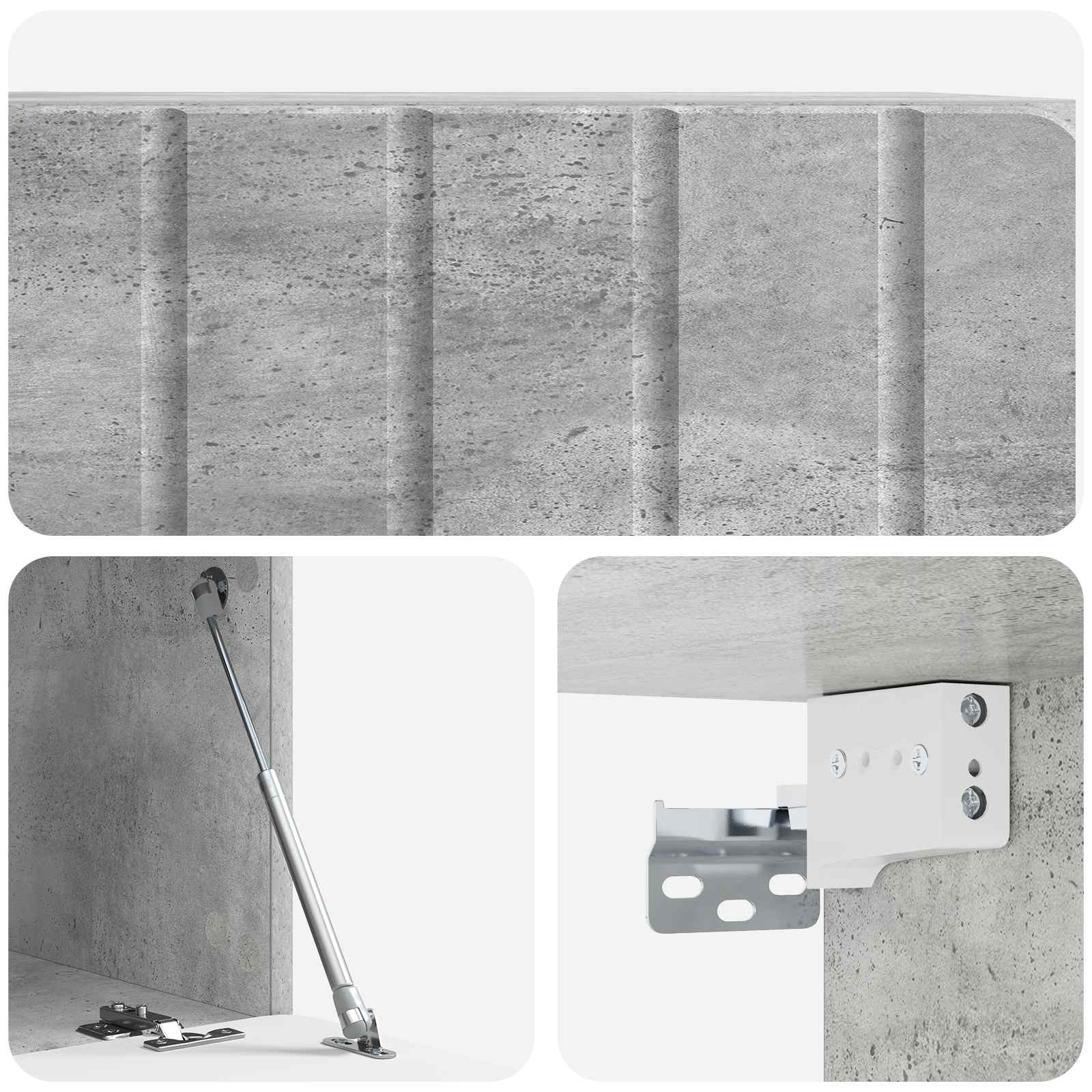 TV ormar za zid Zidne Betonska siva 59,5 x 41 x 30 cm
