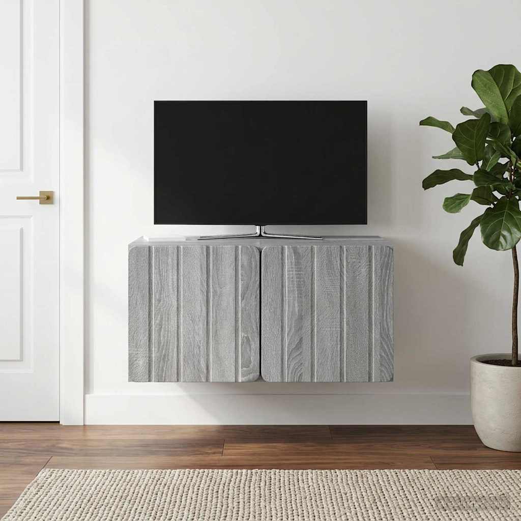 TV ormar za zid 59,5 x 41 x 30 cm Siva Sonoma Konstruirano drvo