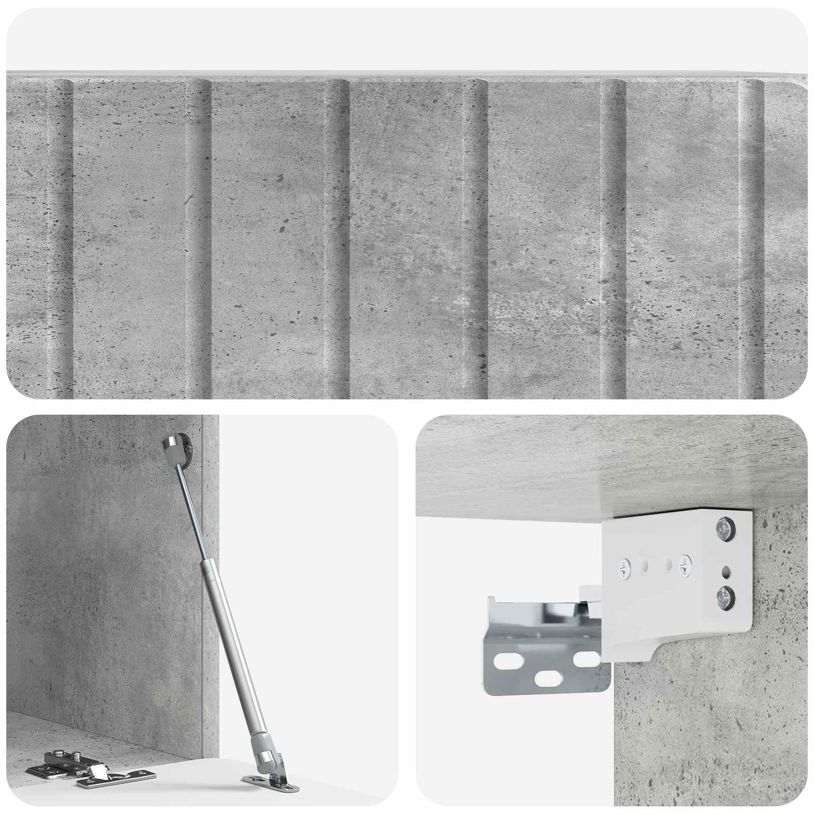 TV ormar za zid 78,5 x 41 x 30 cm Betonska siva