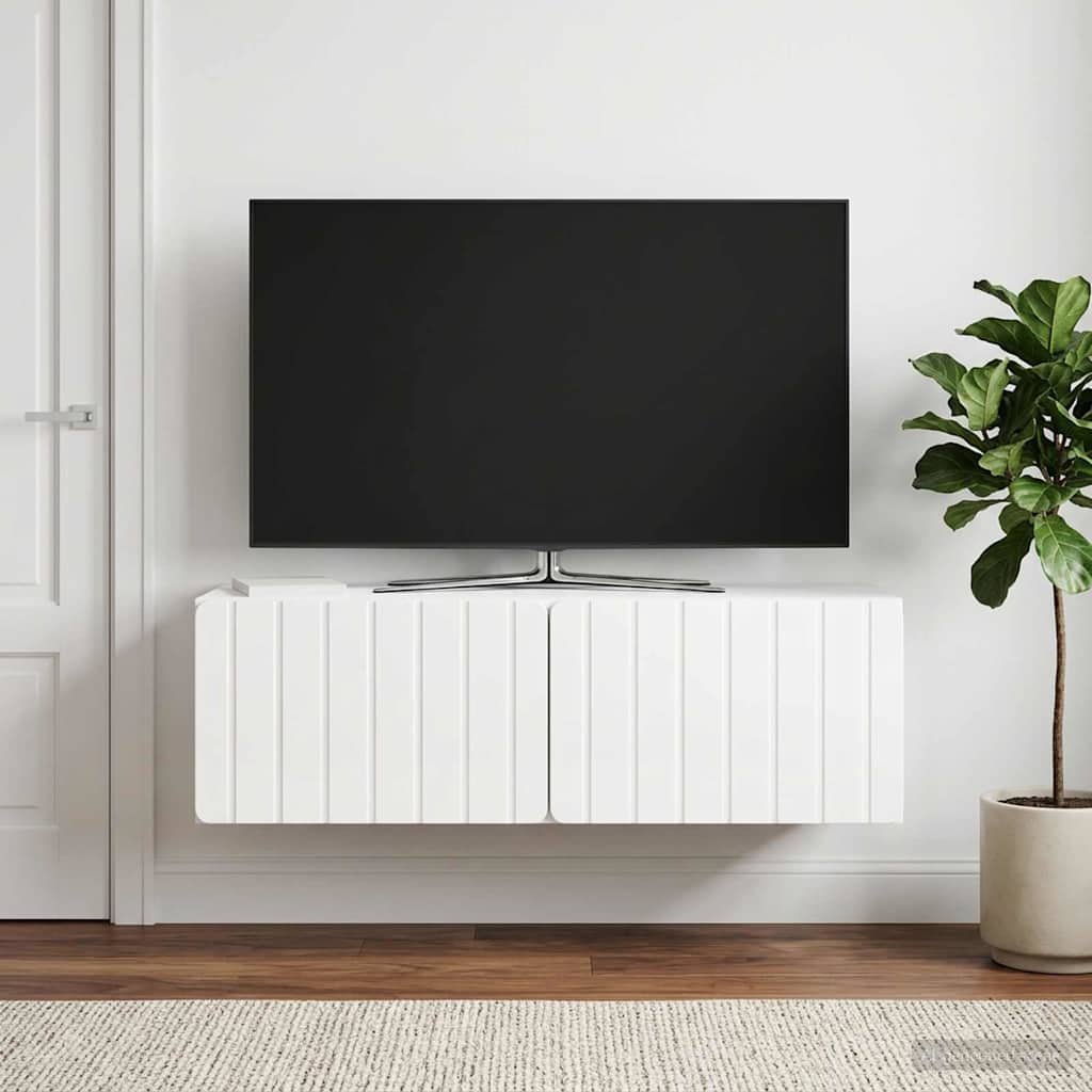 TV ormar za zid 98 x 41 x 30 cm Bijela visokog sjaja