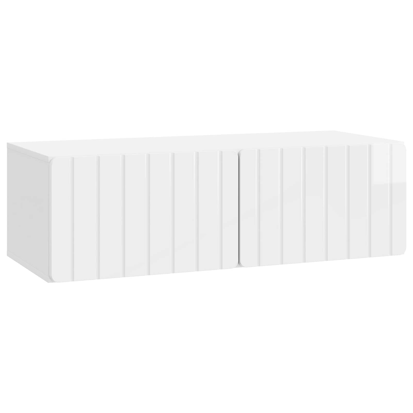 TV ormar za zid 98 x 41 x 30 cm Bijela visokog sjaja