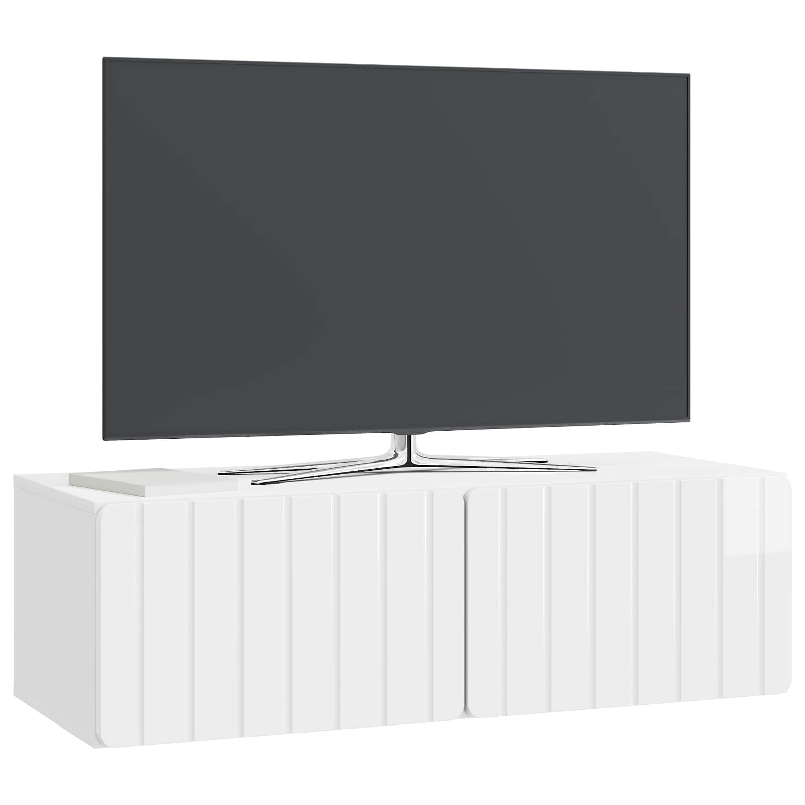 TV ormar za zid 98 x 41 x 30 cm Bijela visokog sjaja
