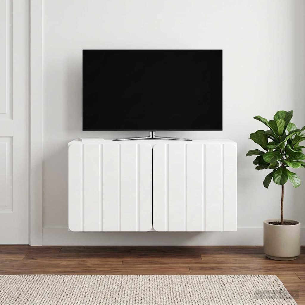 TV ormar za zid 59,5 x 31 x 30 cm Bijela visokog sjaja