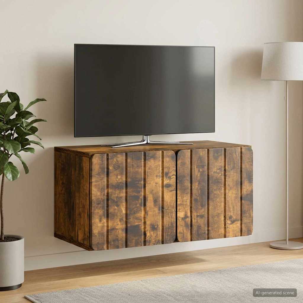 TV ormar za zid 59,5 x 31 x 30 cm Dimljeni hrast