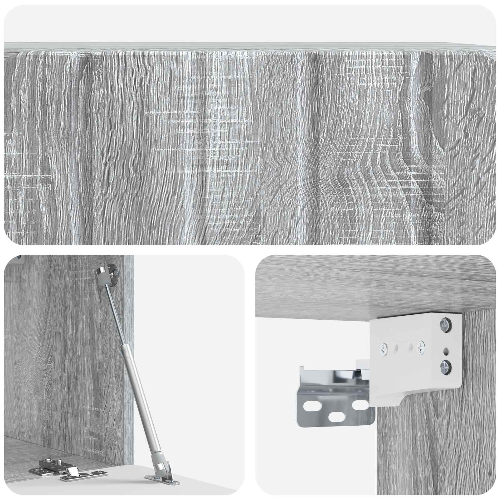 TV ormar za zid 59,5 x 31 x 30 cm Siva Sonoma Konstruirano drvo