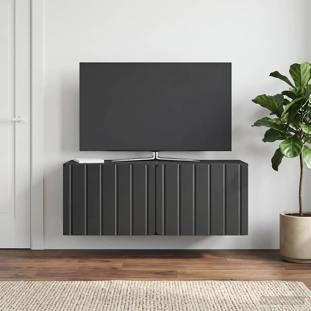 TV ormar za zid 78,5 x 31 x 30 cm Crna Konstruirano drvo