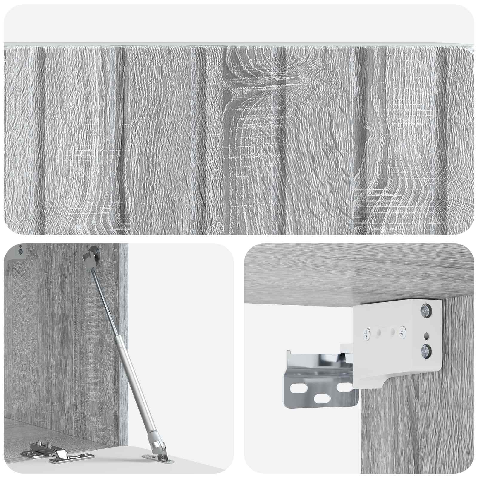 TV ormar za zid 78,5 x 31 x 30 cm Siva Sonoma Konstruirano drvo
