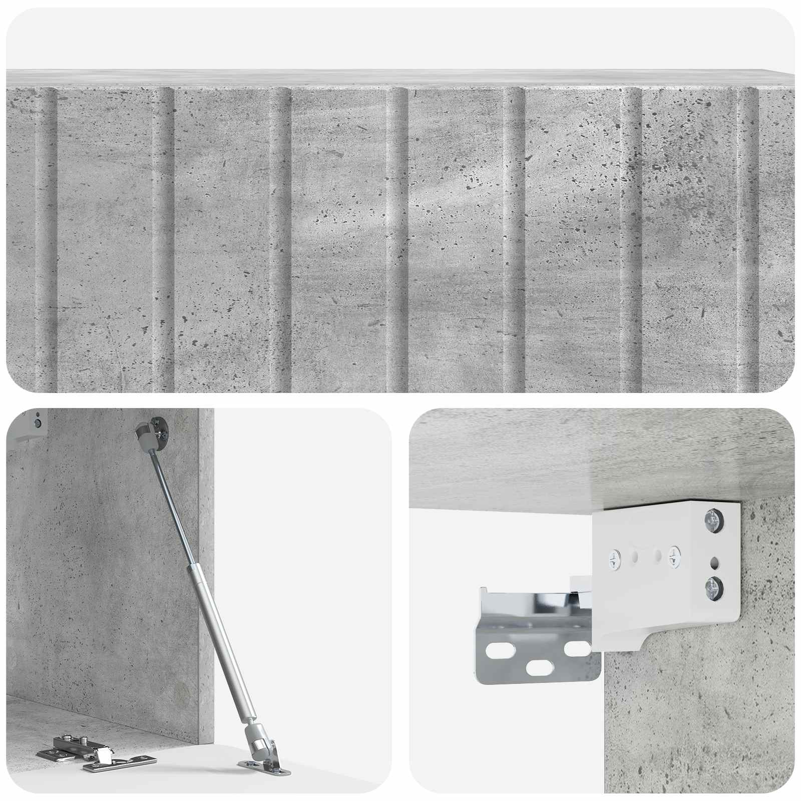 TV ormar za zid 98 x 31 x 30 cm Betonska siva Konstruirano drvo