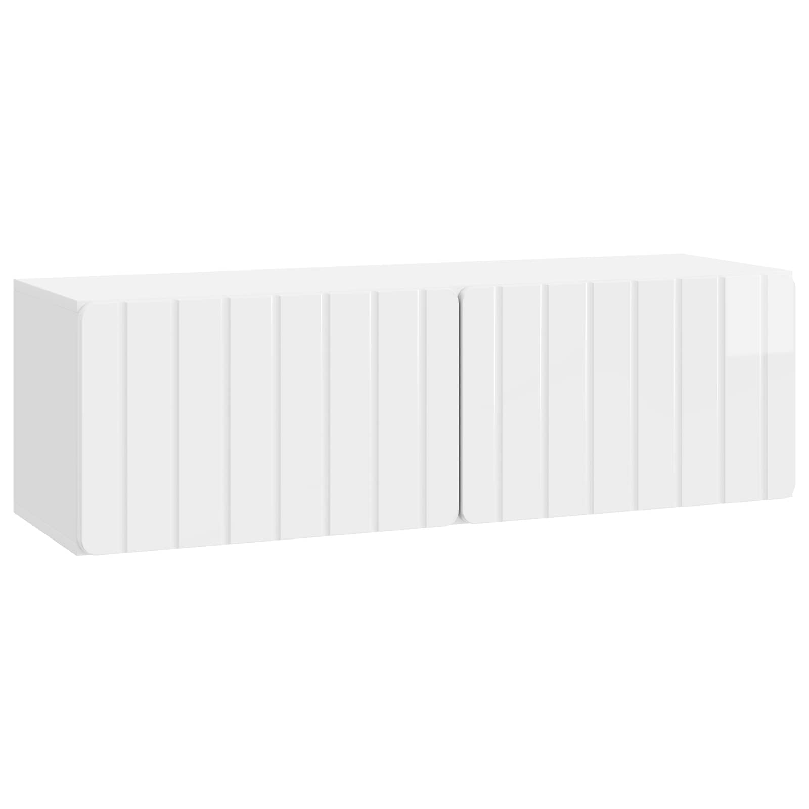 TV ormar za zid Zidne Bijela visokog sjaja 98 x 31 x 30 cm