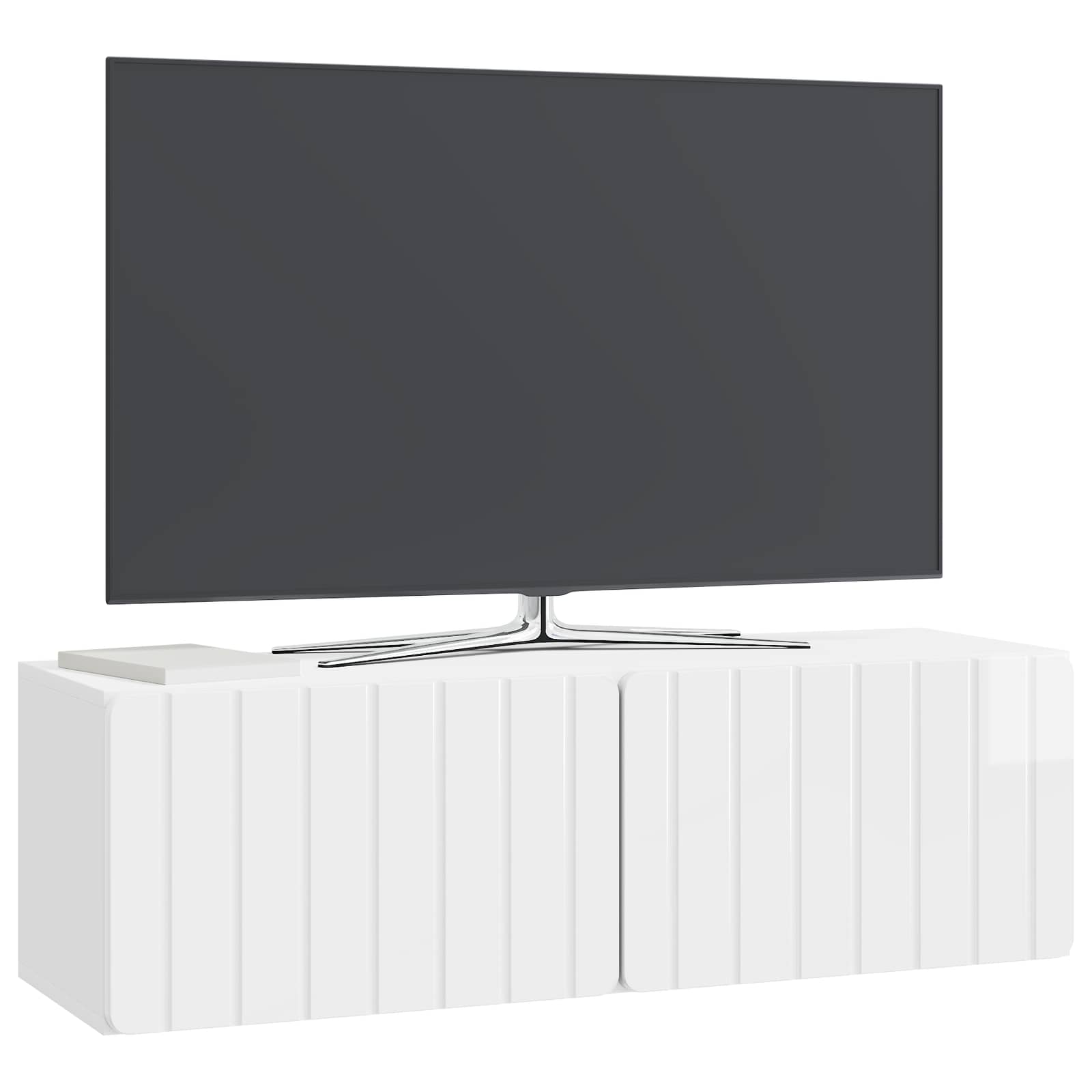TV ormar za zid 98 x 31 x 30 cm Bijela visokog sjaja