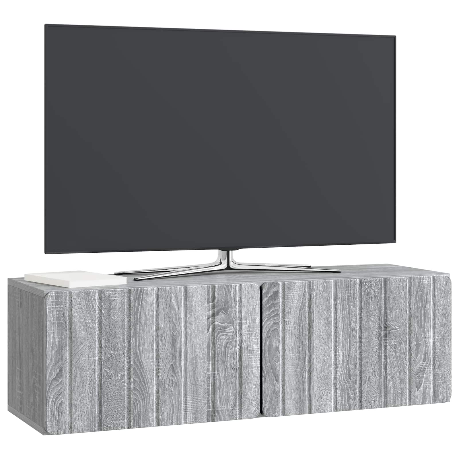 TV ormar za zid 98 x 31 x 30 cm Siva Sonoma Konstruirano drvo