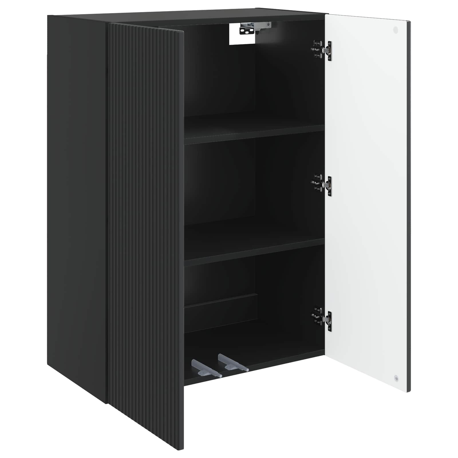 Ormar za montažu na zid Crna 66 x 34,5 x 90 cm