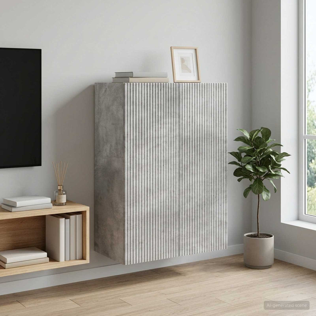 Ormar za montažu na zid 66 x 34,5 x 90 cm Konstruirano drvo