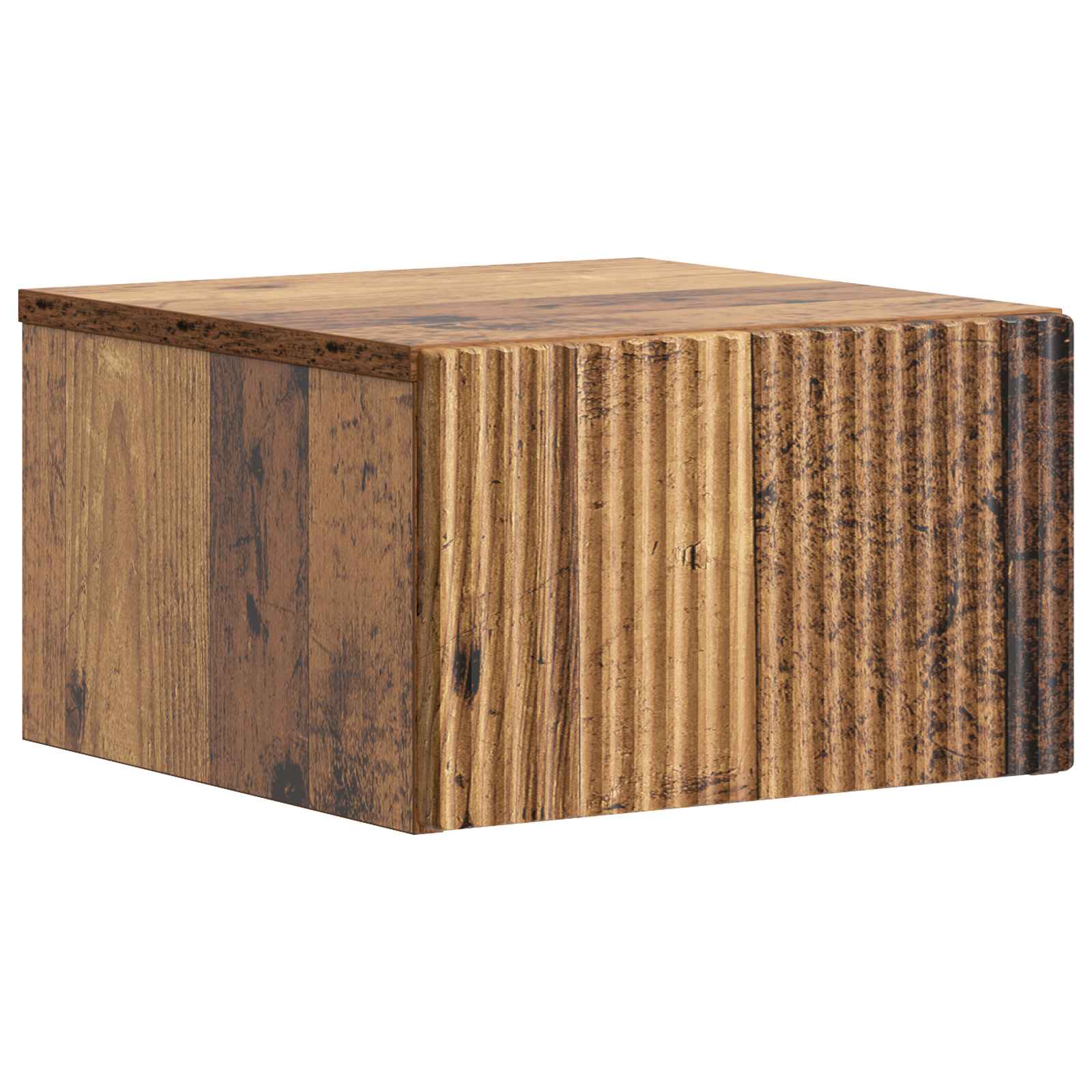 Noćni ormarić za montažu na zid s ladicama 2 pcs Staro drvo