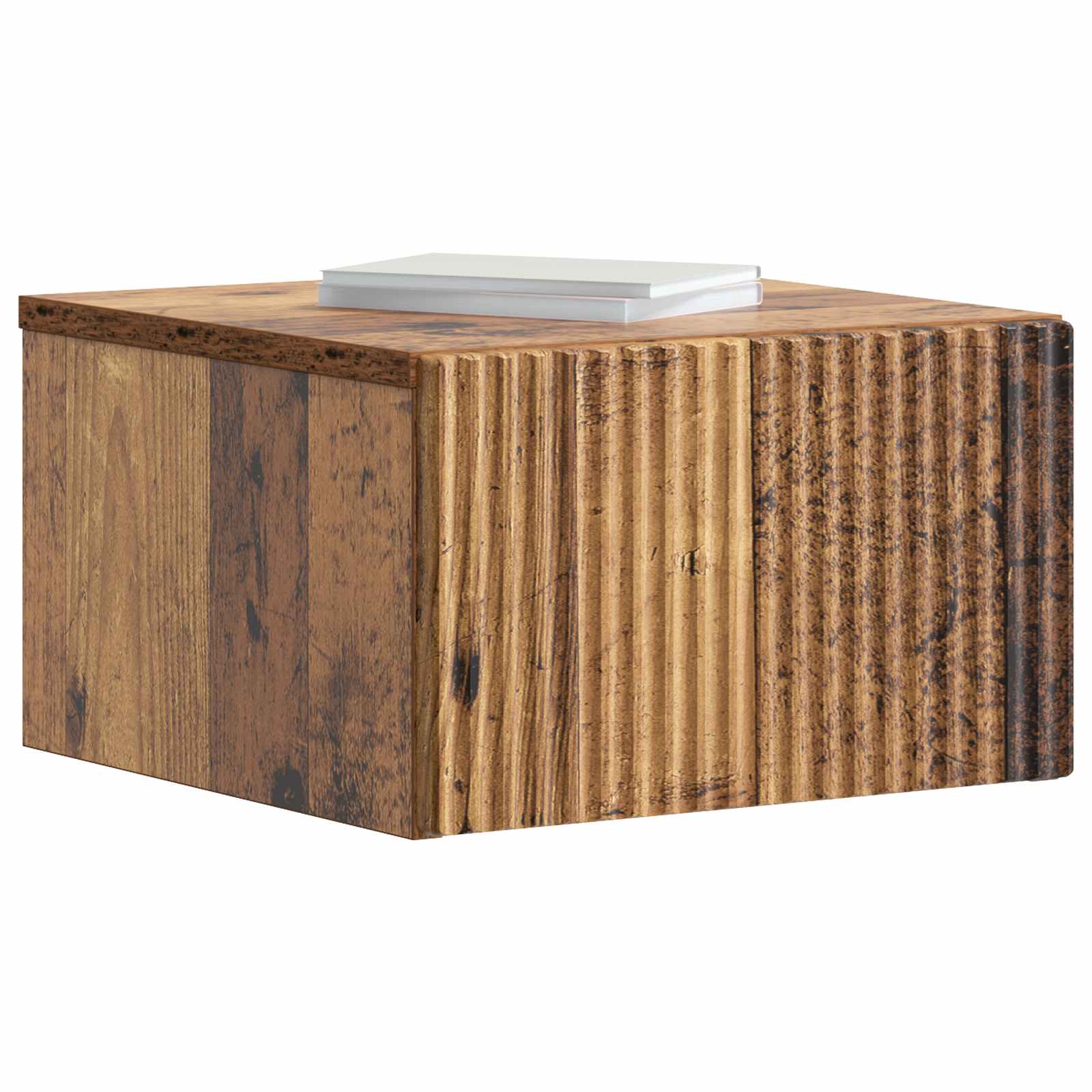 Noćni ormarić za montažu na zid s ladicama 2 pcs Staro drvo