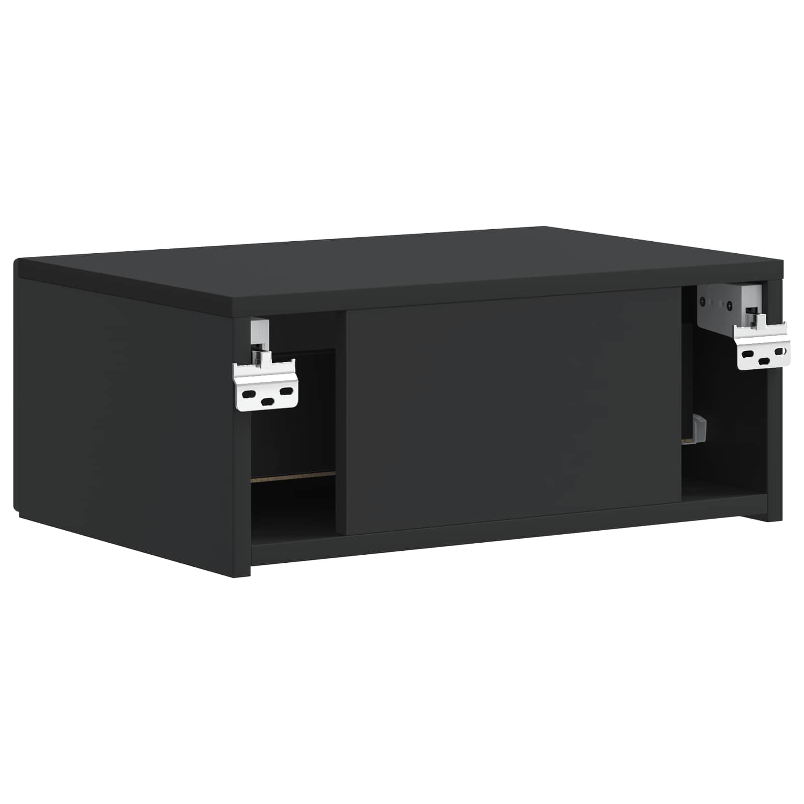 Noćni ormarić za montažu na zid 2 pcs Crna 49 x 34,5 x 20 cm