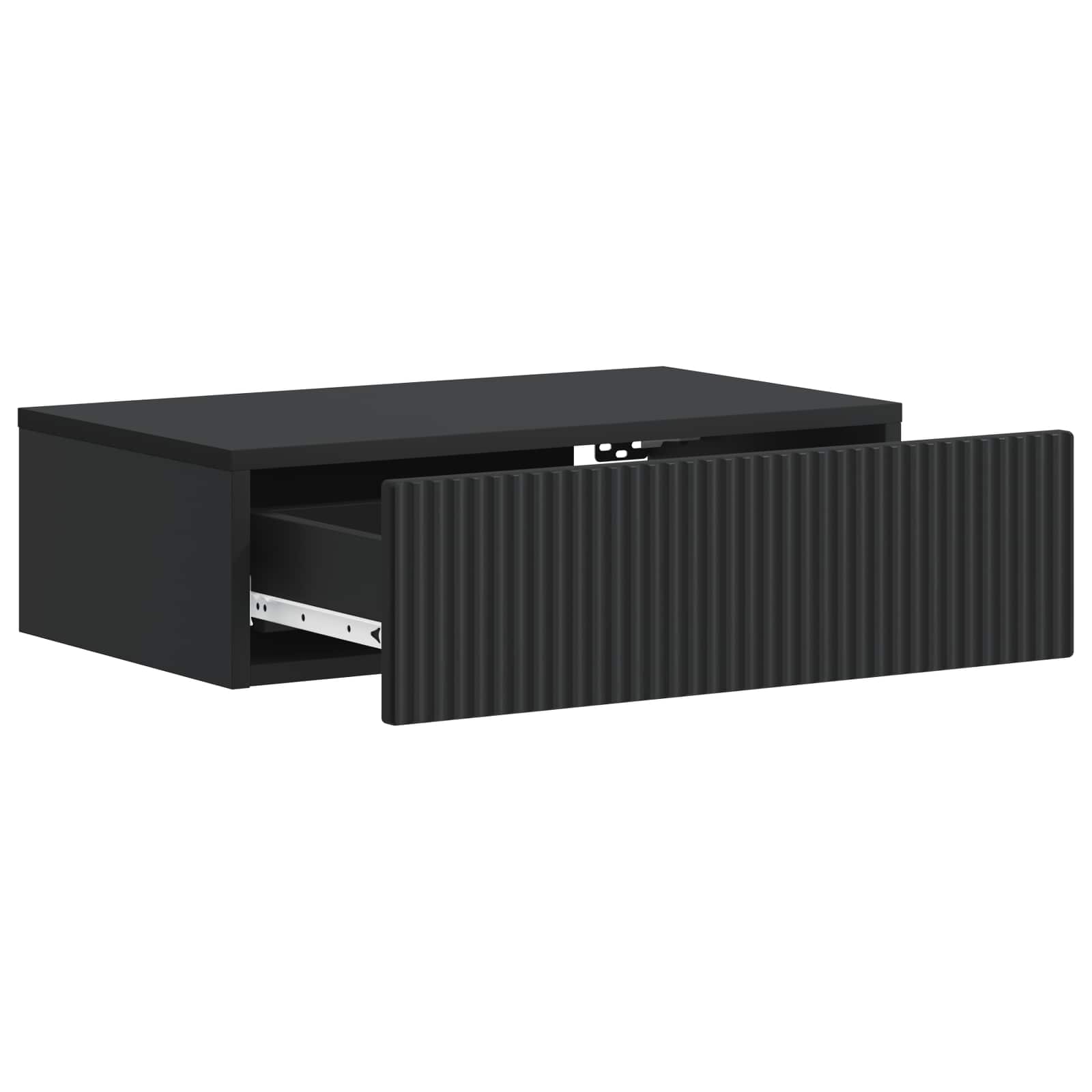 Stolna montirana na zid Crna 59 x 34,5 x 17 cm
