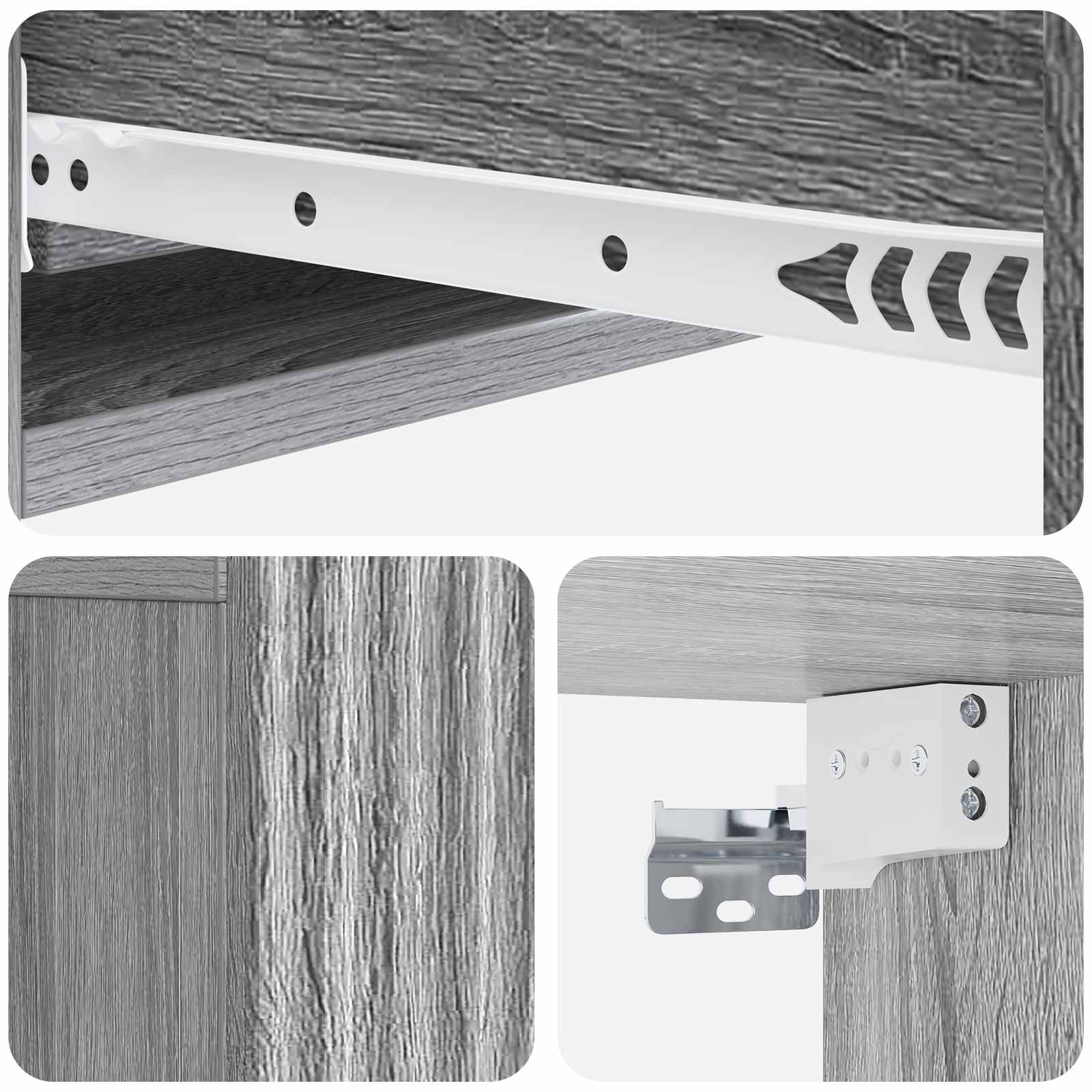 Stolna montirana na zid Siva sonoma 87,5 x 34,5 x 17 cm