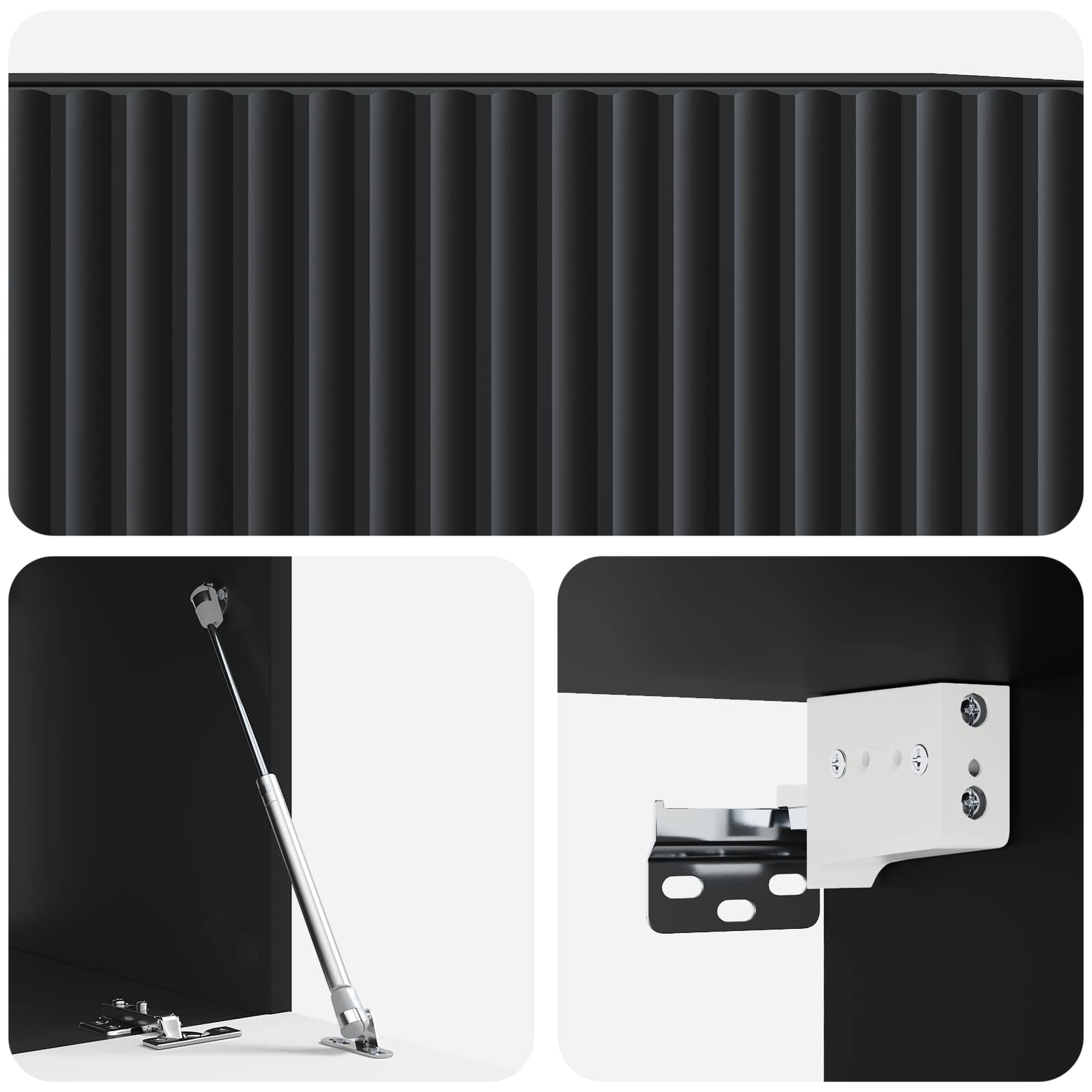 TV ormar za zid 59,5 x 41 x 30 cm Crna Konstruirano drvo