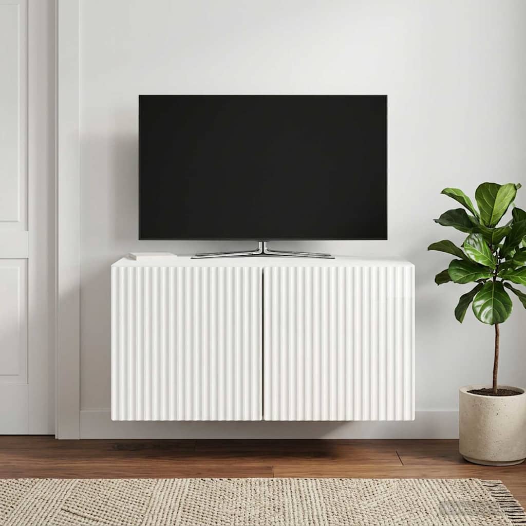 TV ormar za zid Zidne Bijela visokog sjaja 59,5 x 41 x 30 cm