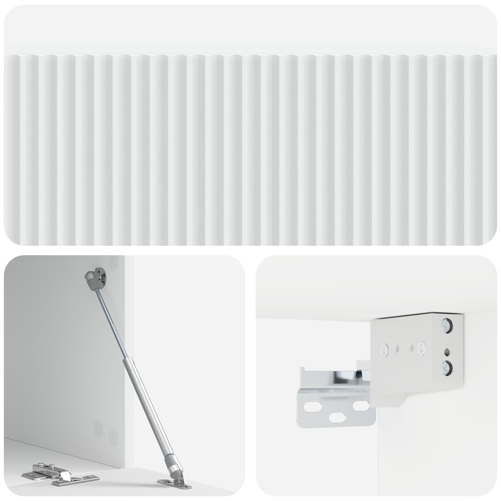 TV ormar za zid Zidne Bijela 98 x 41 x 30 cm Konstruirano drvo
