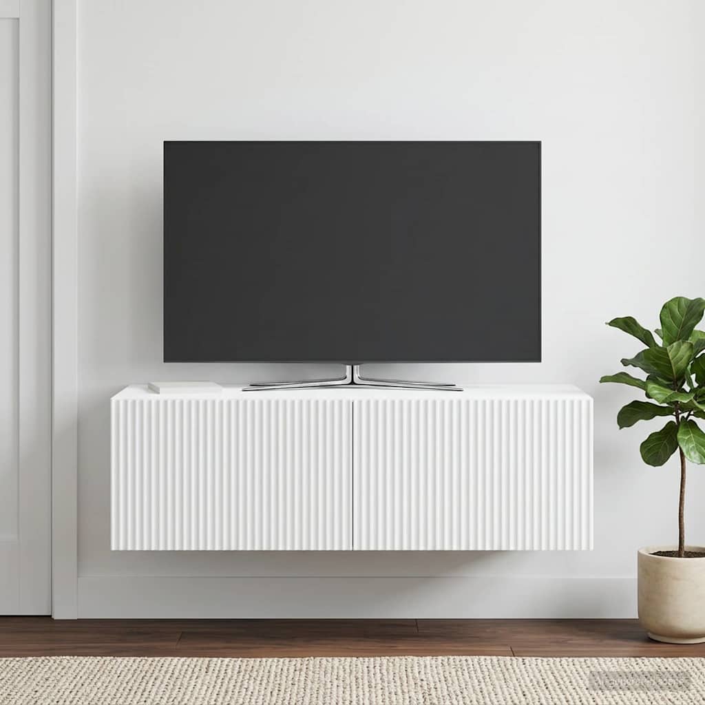 TV ormar za zid Zidne Bijela 98 x 41 x 30 cm Konstruirano drvo