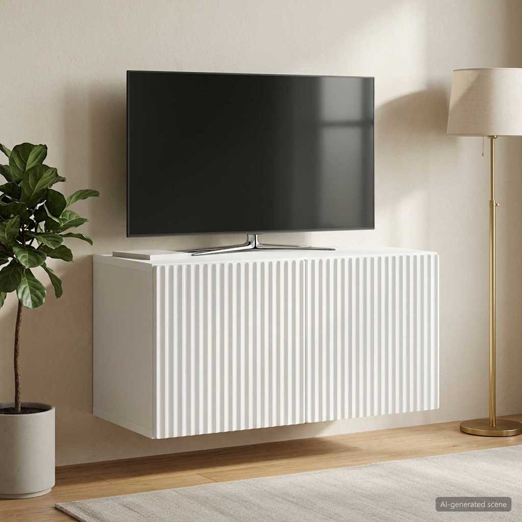 TV ormar za zid Bijela 59,5 x 31 x 30 cm Konstruirano drvo