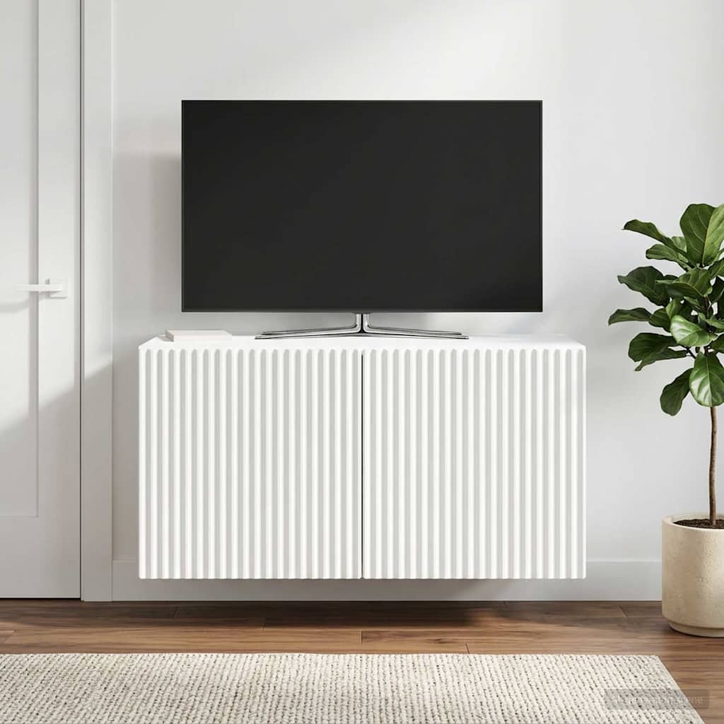 TV ormar za zid Bijela 59,5 x 31 x 30 cm Konstruirano drvo